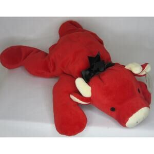 TY Beanie Babies Red Bull Pillow Pal 12in NWT 1997 Y2K Toys Stuffed Animal Plush